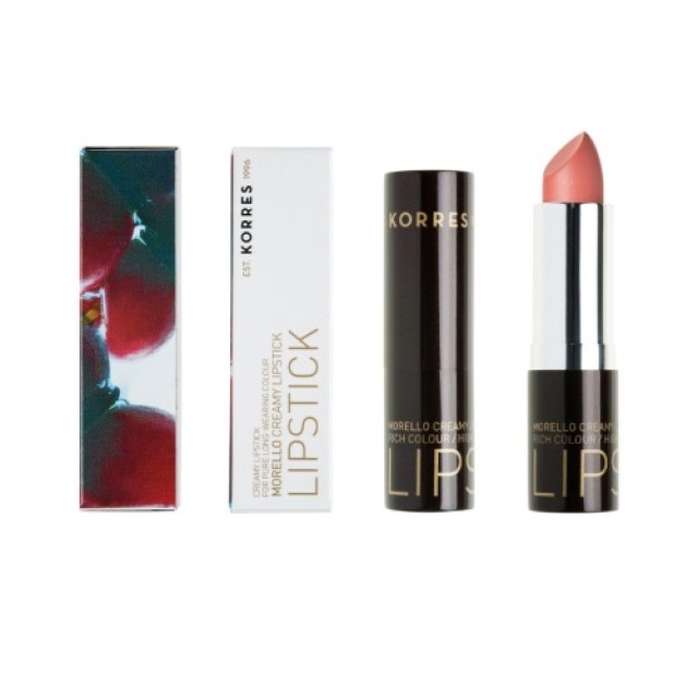 Korres Morello Creamy Lipstick 14 Golden Pink 3.5gr (Σταθερό Κραγιόν σε Ροζ Χρυσό Χρώμα)