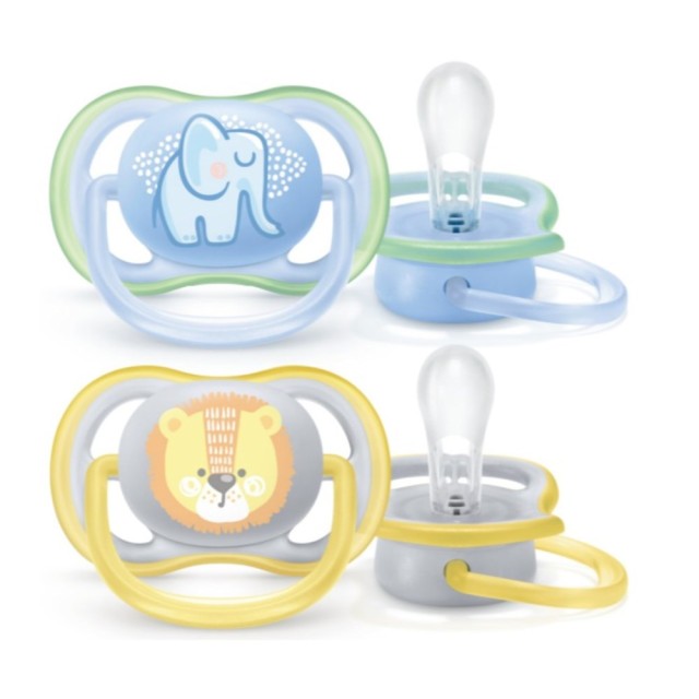 Avent Ultra Air SCF085/01 0-6m (Ελαφριά Πιπίλα Σιλικόνης 0-6m 2τεμ & Θήκη)