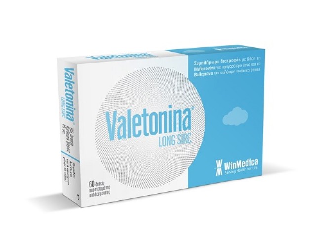 Valetonina Long Sirc 60tabs (Συμπλήρωμα Διατροφής με Μελατονίνη & Βαλεριάνα για την Αντιμετώπιση της Αϋπνίας)