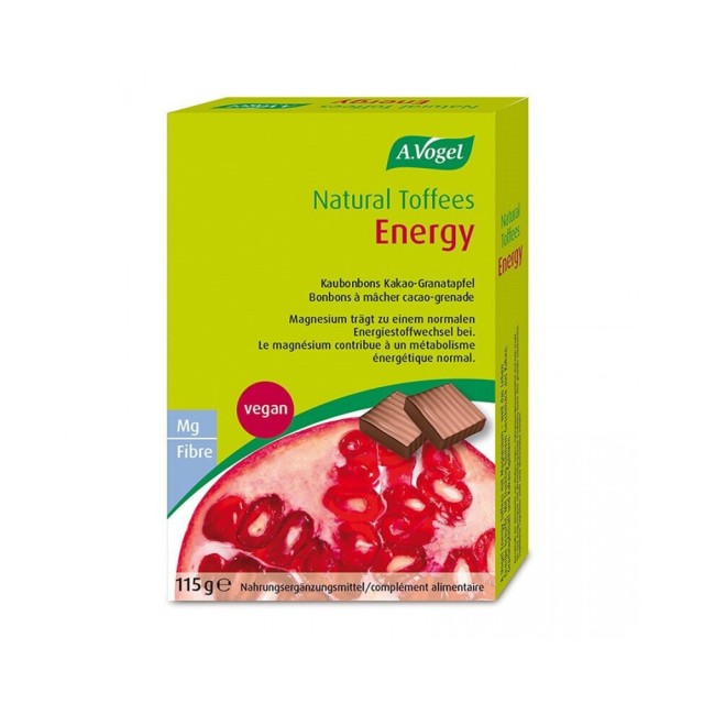 A.Vogel Energy Toffees Pomegranate 115gr (Καραμέλες με Μαγνήσιο για Ενέργεια και Μείωση του Αισθήματος Κόπωσης)
