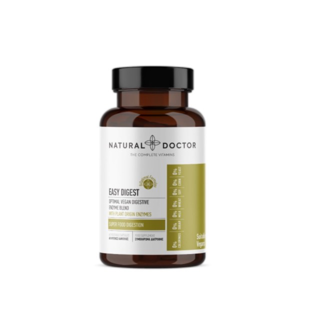 Natural Doctor Easy Digest 60caps (Συμπλήρωμα Διατροφής με Πεπτικά Ένζυμα Φυτικής Προέλευσης για Ανα