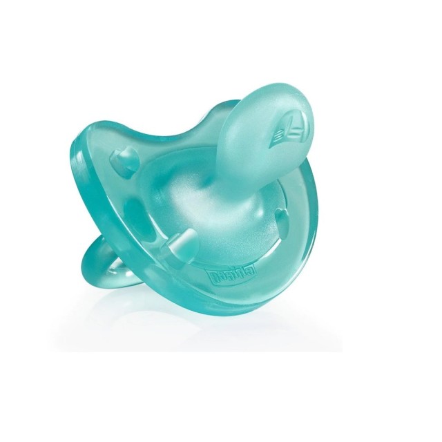 Chicco Physio Soft Silicone Soother Blue 02712-21 6-16m+ (Πιπίλα Όλο Σιλικόνη Σιέλ 6-16m+)