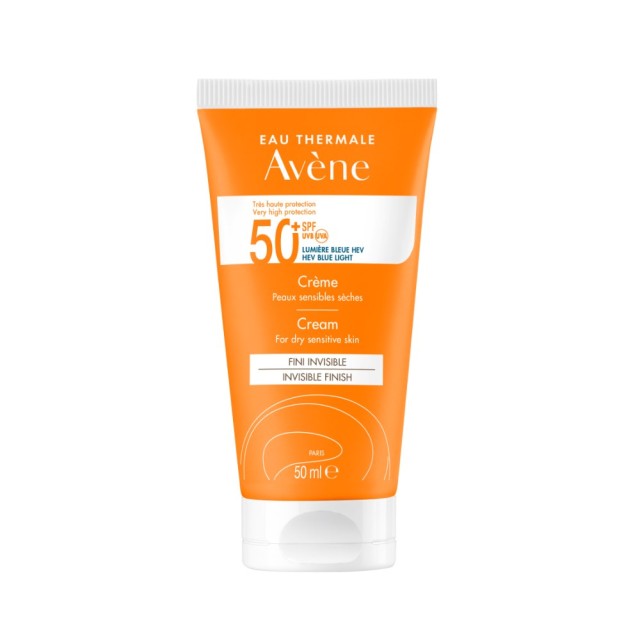 Avene Sun Care Cream SPF50+ 50ml (Αντηλιακή Κρέμα Προσώπου για Ξηρή Ευαίσθητη Επιδερμίδα)