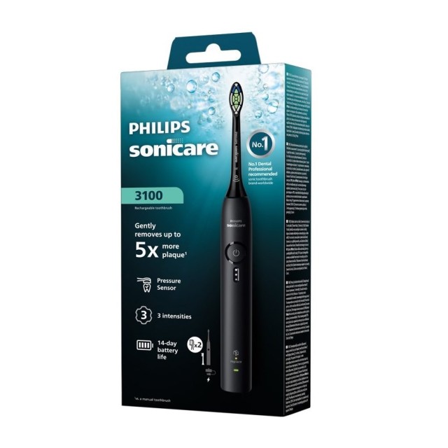 Philips Sonicare 3100 Black (Ηλεκτρική Οδοντόβουρτσα Μαύρη)