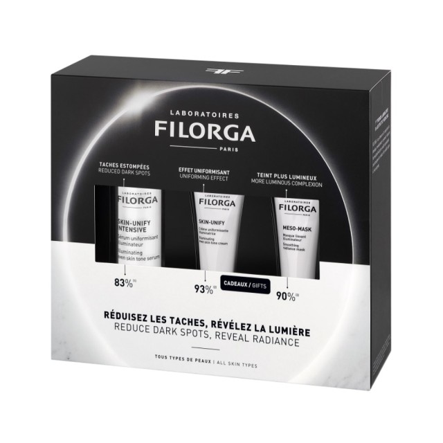 Filorga Skin-Unify SET Intense Serum 30ml & Cream 15ml & Meso-Mask 15ml (Ολοκληρωμένο ΣΕΤ Περιποίησης Προσώπου για Λαμπερό Δέρμα Κατά των Καφέ Κηλίδων)