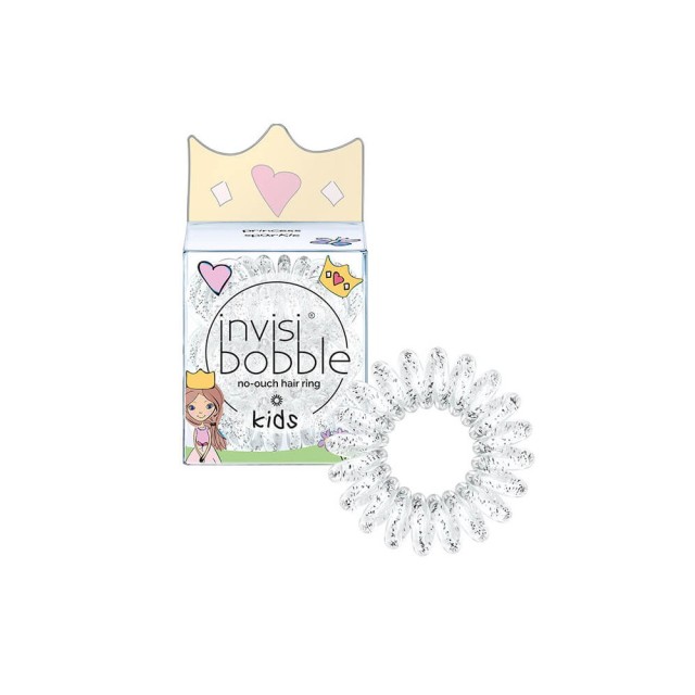 Invisibobble Kids Princess Sparkle 3pcs (Παιδικό Λαστιχάκι Μαλλιών Διάφανο Στραφταλιζέ 3τεμ)