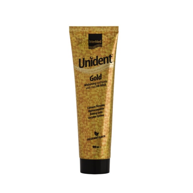 Intermed Unident Gold Toothpaste 100ml (Λευκαντική Οδοντόπαστα με Ψήγματα Χρυσού για Καθημερινή Χρήση)
