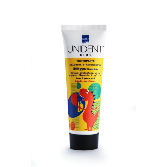 Unident Kids Toothpaste 500ppm 50ml (Φθοριούχος Oδοντόκρεμα για τη Φροντίδα των Παιδικών Δοντιών)