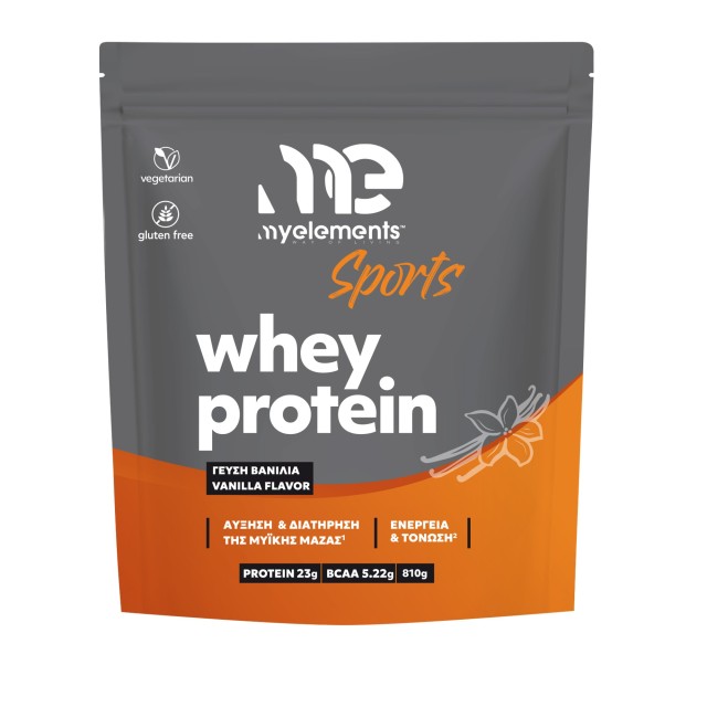My Elements Sports Whey Protein Vanilla 810g (Συμπλήρωμα Διατροφής με Πρωτεΐνη Ορού Γάλακτος & Μείγμα Βιταμινών Γεύση Βανίλια)