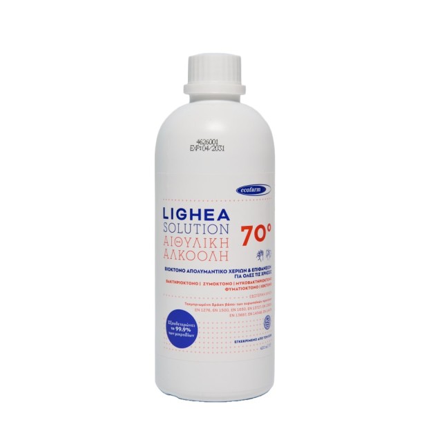 Ecofarm Lighea Solution 70° 420ml (Βιοκτόνο Απολυμαντικό Χεριών & Επιφανειών)