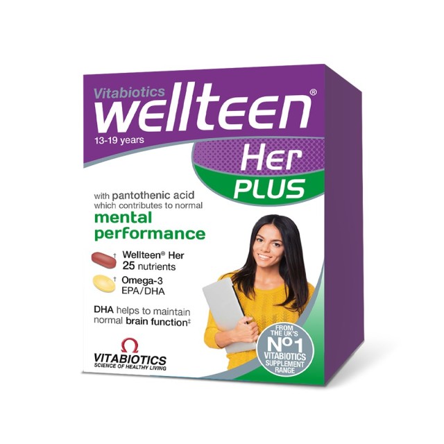 Vitabiotics Wellteen Her Plus 28tabs (Πολυβιταμίνη για Έφηβες & Νεαρές Γυναίκες Ηλικίας 13-19 Ετών)