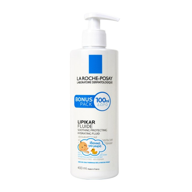 La Roche Posay Lipikar Fluid 400ml (Ενυδατικό Καταπραϋντικό Γαλάκτωμα για Ξηρή Ευαίσθητη Επιδερμίδα)