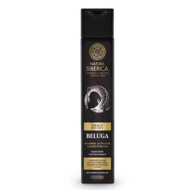 Natura Siberica Men Hair Growth Shampoo Activator Beluga 250ml (Σαμπουάν Κατά της Τριχόπτωσης για Άνδρες) 