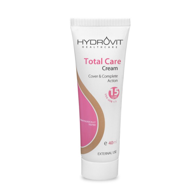 Hydrovit Total Care Cream SPF15 40ml (Επικαλυπτική Κρέμα με Χρώμα)