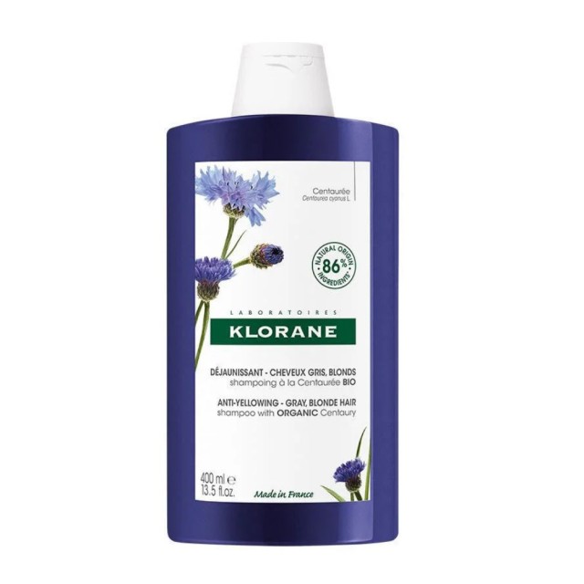 Klorane Centaurea Shampoo 400ml (Σαμπουάν με Κυανή Κενταύρια Κατά του Κιτρινίσματος)