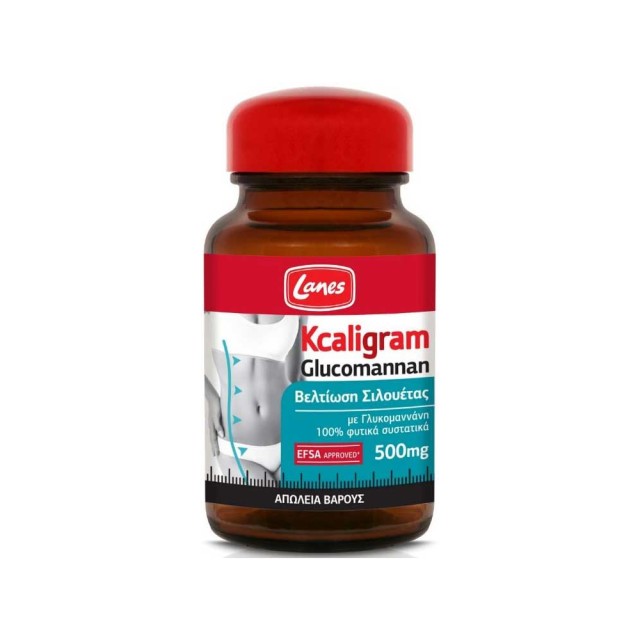 Lanes KCaligram Glucomannan 500mg 60tabs (Συμπλήρωμα Διατροφής για Απώλεια Βάρους) 