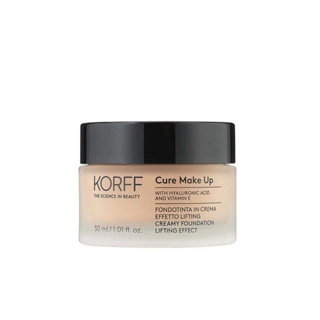 Korff Cure Make Up Creamy Foundation Lifting Effect With Brush 02 Amande 30ml (Κρεμώδης Βάση Προσώπου με Πινέλο)