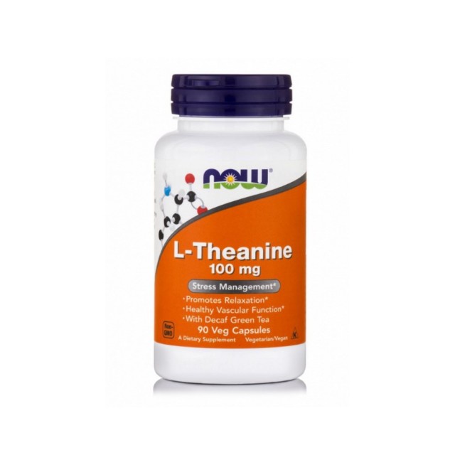 Now L-Theanine 100mg 90caps (Συμπλήρωμα Διατροφής Κατά Του Άγχους)