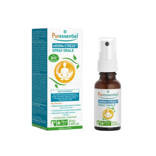Puressentiel Aroma Stress Oral Spray 20ml (Σπρέι με Αιθέρια Έλαια Κατά του Συναισθηματικού Στρες)
