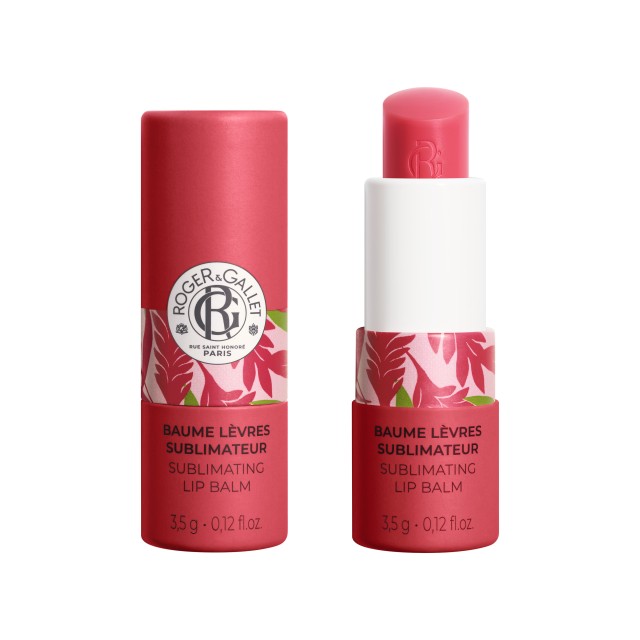 Roger & Gallet Gingembre Rouge Sublimating Lip Balm 3,5gr (Βάλσαμο Χειλιών με Ροζ Βατόμουρο – Τζίντζερ – Βενζοϊνη)