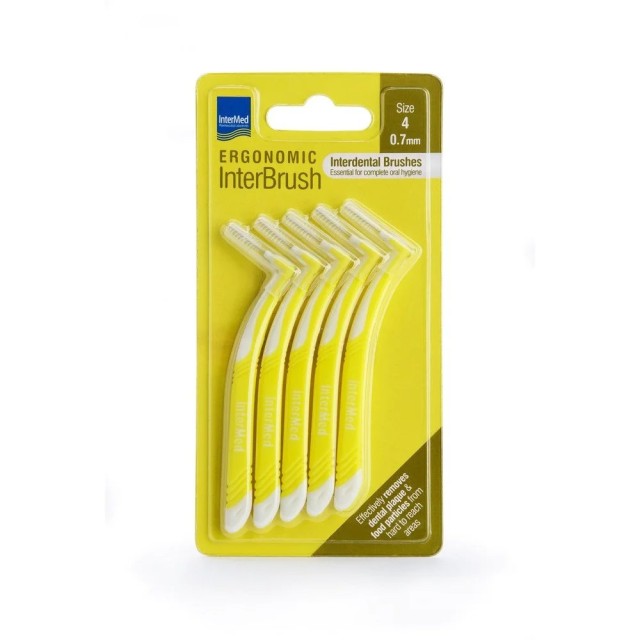 Intermed Ergonomic Interbrush Size 4 - 0,7mm 5τεμ (Μεσοδόντια Βουρτσάκια Μέγεθος 4 - 0,7mm)