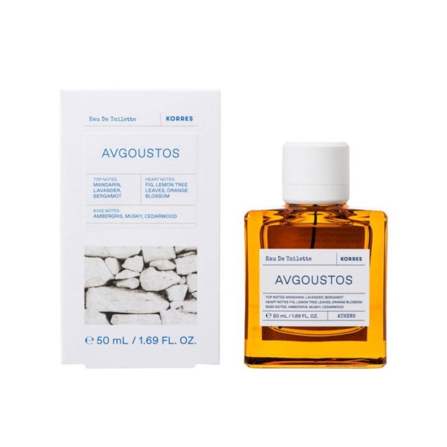 Korres Avgoustos Eau de Toilette 50ml (Φρουτώδες Καλοκαιρινό Ανδρικό Άρωμα)