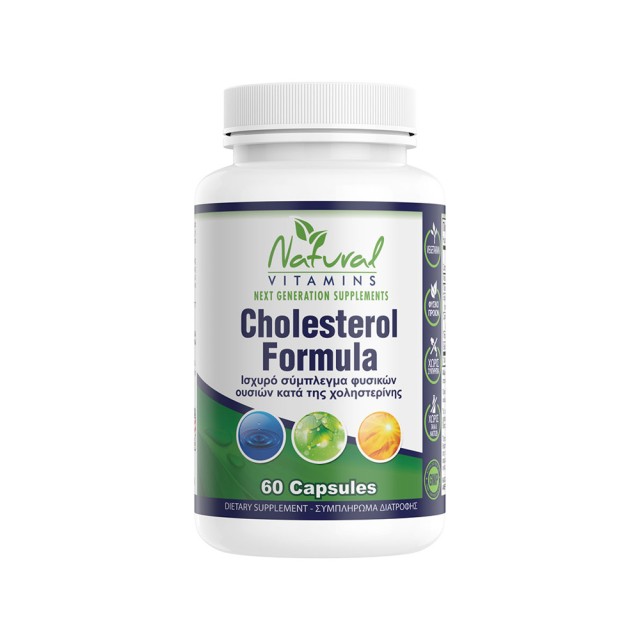 Natural Vitamins Cholesterol Formula 60caps (Συμπλήρωμα Διατροφής Κατά της Χοληστερίνης)