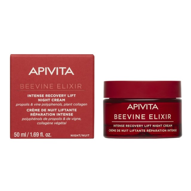 Apivita Beevine Elixir Intense Recovery Lift Night Cream 50ml (Κρέμα Νύχτας Εντατικής Επανόρθωσης & Lifting με Πατενταρισμένο Σύμπλοκο Prοpolift & Φυτικό Κολλαγόνο)