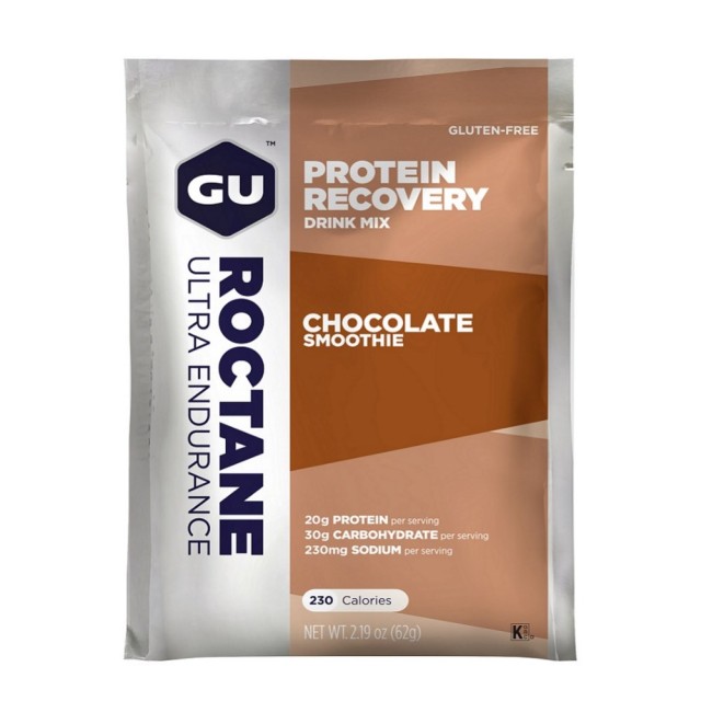 GU Energy Roctane Protein Recovery Drink Mix Chocolate Smoothie 62gr 1serving