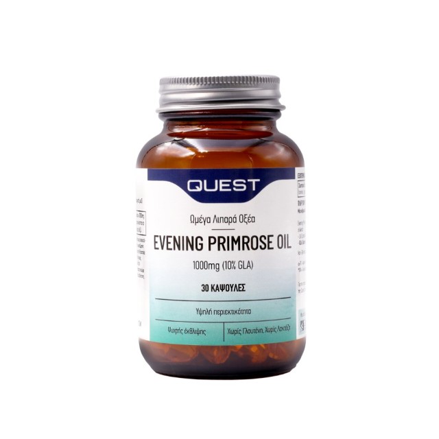 Quest Evening Primrose Oil 1000mg 30caps (Συμπλήρωμα Διατροφής με Έλαιο Νυχτολούλουδου & Βιταμίνη E)