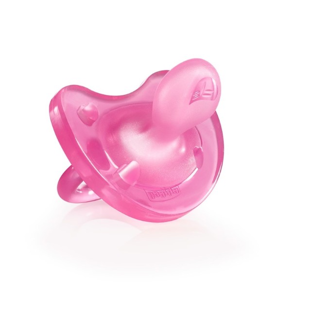 Chicco Physio Soft Silicone Soother Pink 02711-11 0-6m+ (Πιπίλα Όλο Σιλικόνη Ροζ 0-6m+)