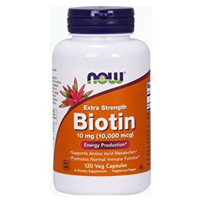 Now Foods Biotin 10mg (1000MCG) 120caps (Δέρμα - Μαλλιά -Νύχια) 