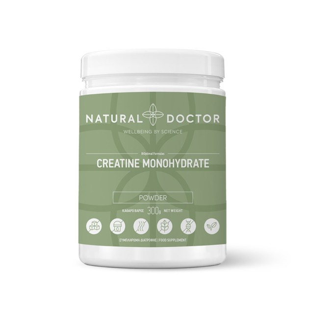 Natural Doctor Creatine Monohydrate Powder 300gr (Συμπλήρωμα Διατροφής με Μονοϋδρική Κρεατίνη)
