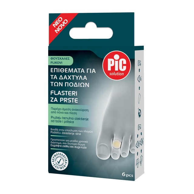 Pic Finger Blister Plasters 1,8x6,1mm 6τεμ (Επιθέματα για Φουσκάλες στα Δάχτυλα)