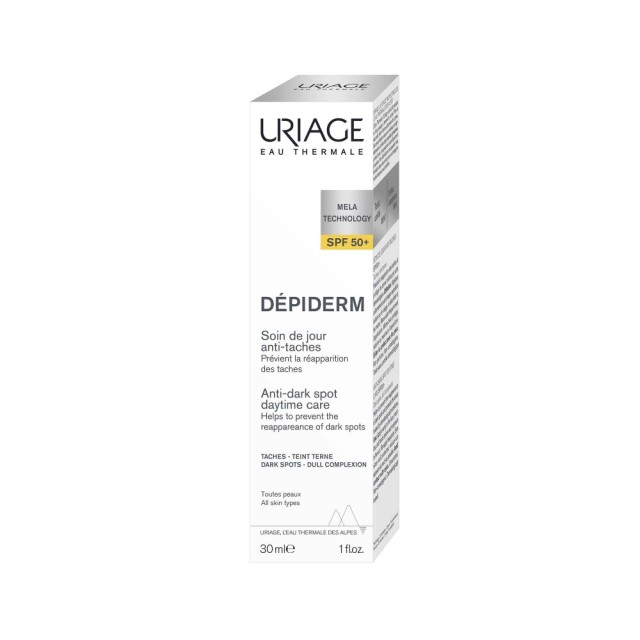 Uriage Depiderm Anti Dark Spot Daytime Care Cream SPF50+ 30ml (Κρέμα Κατά των Καφέ Κηλίδων Κατάλληλο