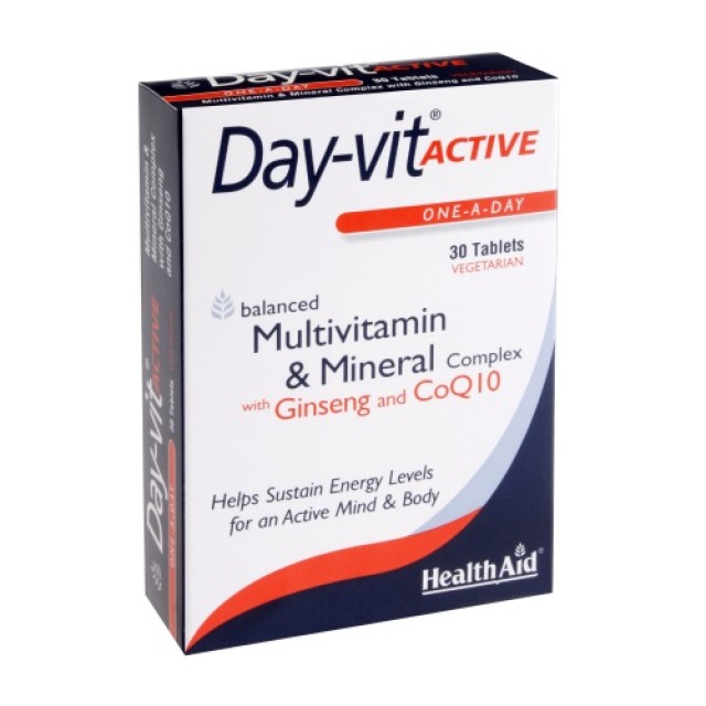 Health Aid Day Vit Active Co Q10&Ginseng 30tab