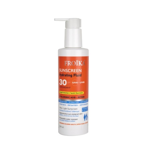 Froika Sunscreen Hydrating Fluid SPF30 250ml (Αντηλιακό Ενυδατικό Γαλάκτωμα Προσώπου & Σώματος για Ευαίσθητη Επιδερμίδα)