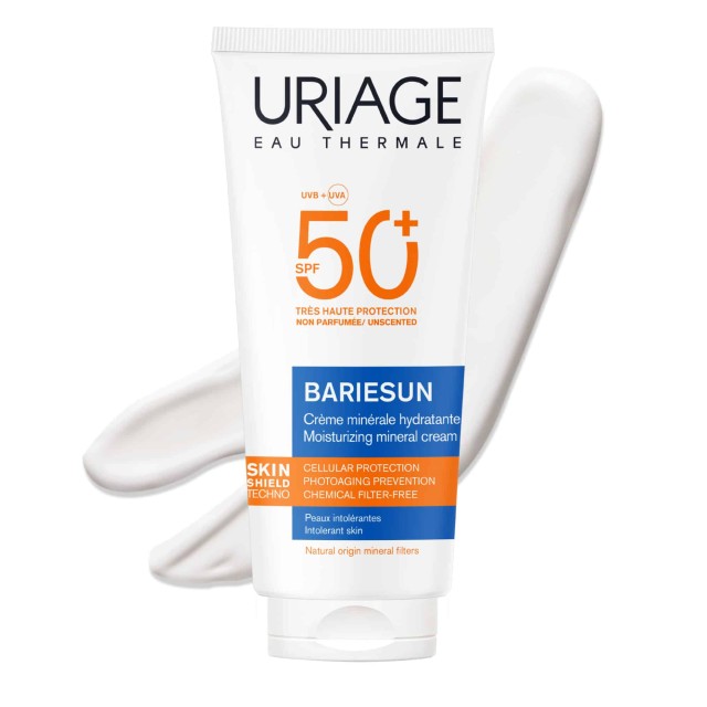 Uriage Bariesun Mineral Moisturizing Cream SPF50+ 100ml (Αντηλιακή Κρέμα Προσώπου & Σώματος για Δυσανεκτικές Επιδερμίδες)