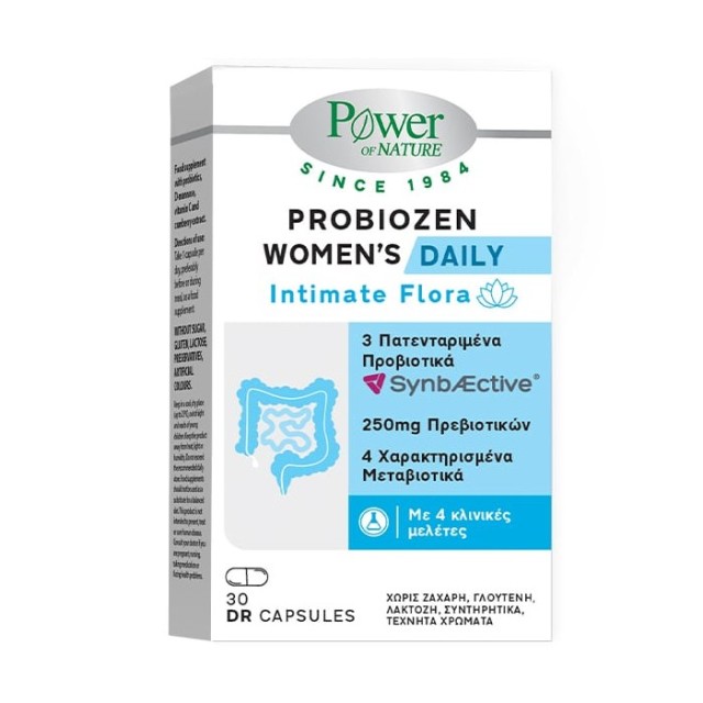 Power Health Probiozen Womens Daily Intimate Flora 30caps (Συμπλήρωμα Διατροφής για το Γυναικείο Εντερικό & Κολπικό Μικροβίωμα)
