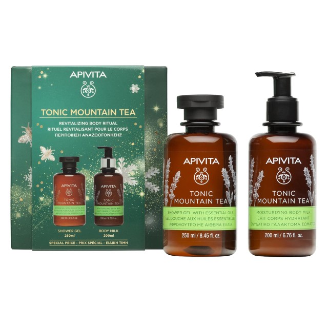 Apivita SET Tonic Mountain Tea (ΣΕΤ με Αφρόλουτρο & Γαλάκτωμα Σώματος για Άνδρες & Γυναίκες)