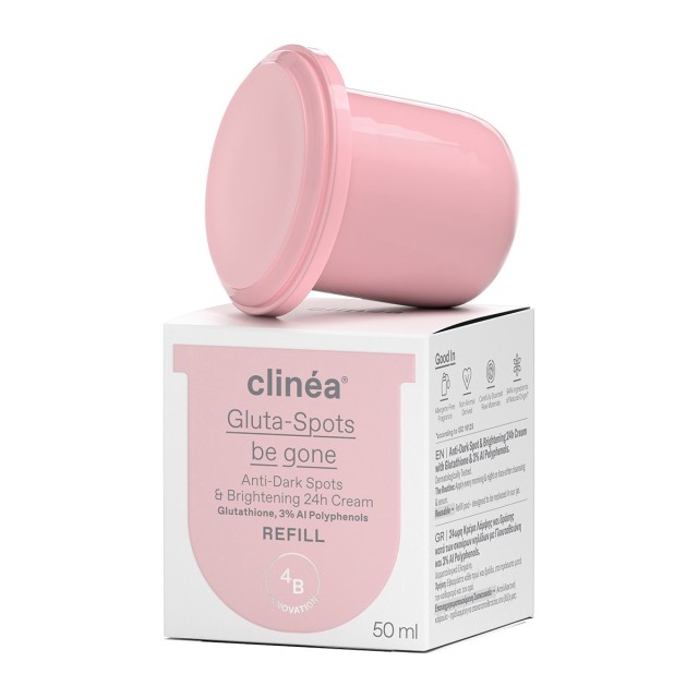 Clinea Gluta-Spot Be Gone 24h Anti-Dark Spots & Brightening Cream Refill 50ml (24ωρη Κρέμα Προσώπου Κατά των Σκούρων Κηλίδων - Ανταλλακτικό)