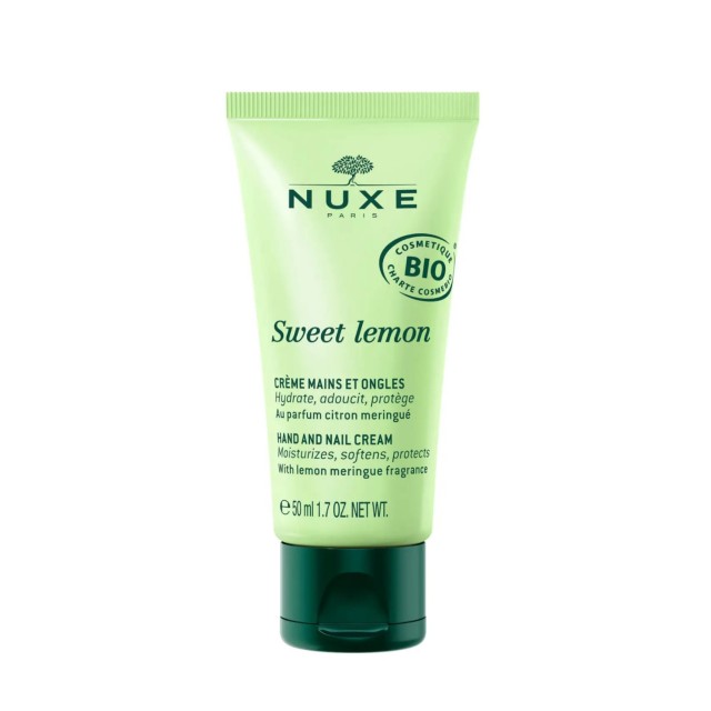 Nuxe Sweet Lemon Hand & Nail Cream 50ml (Βιολογική Κρέμα Χεριών με Άρωμα Λεμόνι)