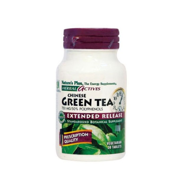 Natures Plus Green Tea 750mg 30tab (Αντιοξειδωτικό - Αδυνάτισμα) 