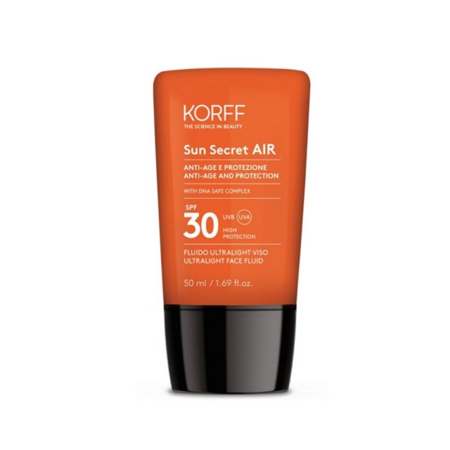 Korff Sun Secret Air Ultralight Face Fluid SPF30 50ml (Αντηλιακή Κρέμα Προσώπου Υψηλής Προστασίας με