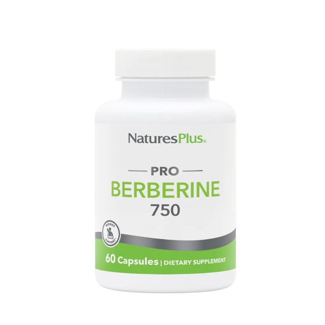 Natures Plus Berberine 750mg 60caps (Συμπλήρωμα Διατροφής με Βερβερίνη για την Υποστήριξη του Οργανισμού)