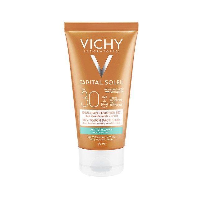 Vichy Ideal Soleil Cream Dry Touch SPF30 50ml (Αντηλιακή Κρέμα Προσώπου για Ματ Αποτέλεσμα)