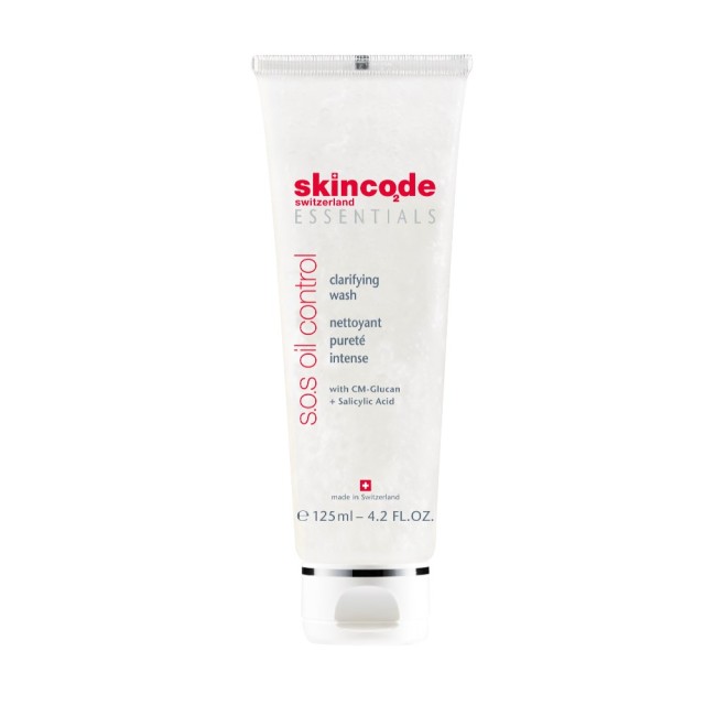 Skincode Essentials Sos Oil Control Clarifying Wash 125ml (Τζελ Καθαρισμού για Λιπαρή Επιδερμίδα)