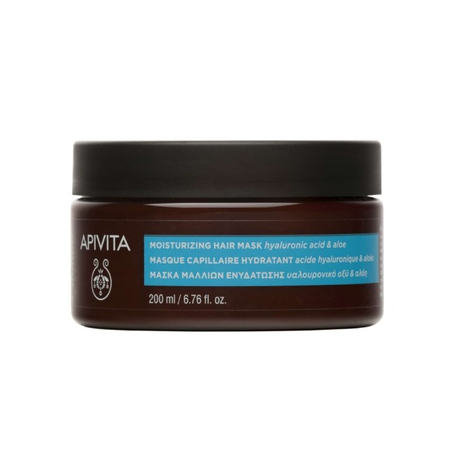Apivita Moisturizing Hair Mask 200ml (Μάσκα Μαλλιών Ενυδάτωσης με Υαλουρονικό Οξύ & Αλόη)