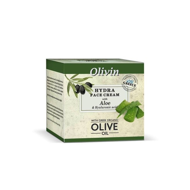 Olivin Hydra Face Cream 50ml (Ενυδατική Κρέμα Προσώπου με Υαλουρονικό οξύ & Αλόη)