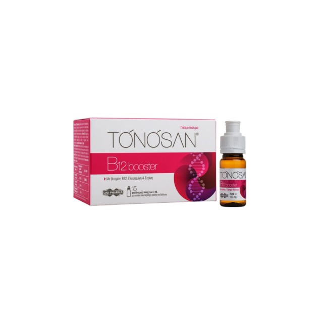 Unipharma Tonosan B12 Booster 15x7ml (Συμπλήρωμα Διατροφής με Βιταμίνη Β12)
